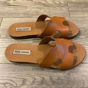 Steve Madden Tan Leather Sandals